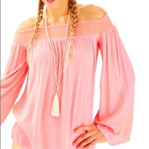 Lily Pulitzer Katya Off the Shoulder Top L